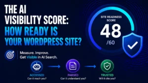 AI visibility score WordPress